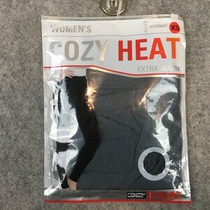 32 Degrees Leggings Womens XS Charcoal Dark Gray Solid Base Layer Heat Stretch